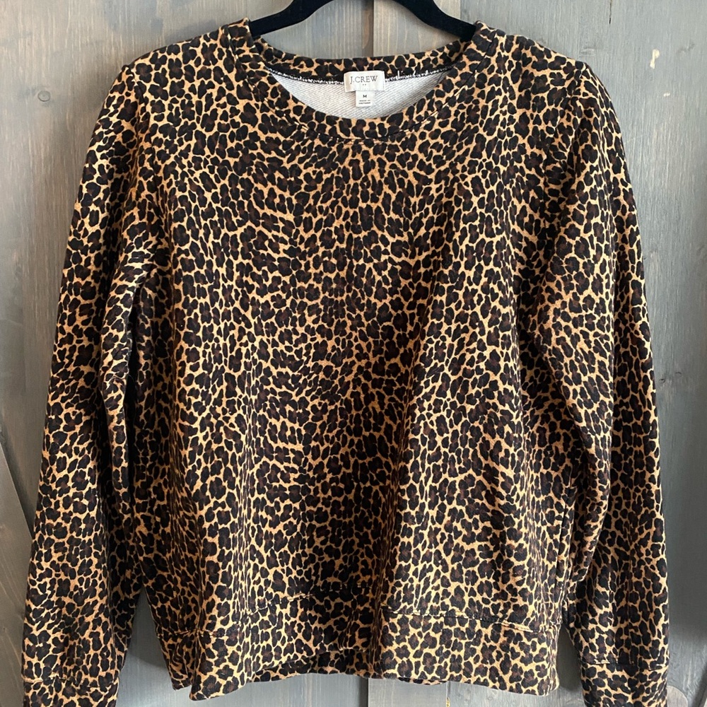 J. Crew leopard sweatshirt Size M